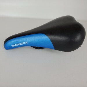 ROADMASTER Bike Seat 6 Inch Wide x 10 Inch Long Seat Black And Blue